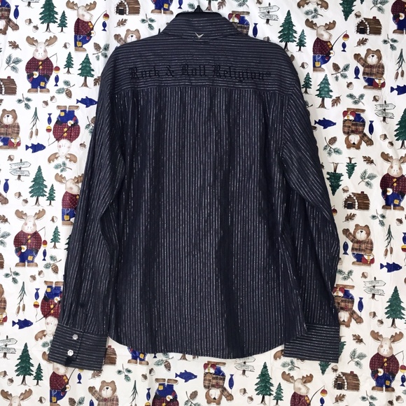 MEN'S FENDER GUITAR SHIRT BUTTON UP CASUAL Custom Shop By Rock And Roll Religion - Picture 9 of 9